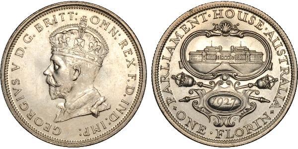 1 Florin 澳大利亚 銀 乔治五世  (1865-1936)