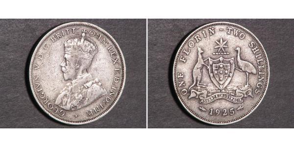 1 Florin 澳大利亚 銀 乔治五世  (1865-1936)