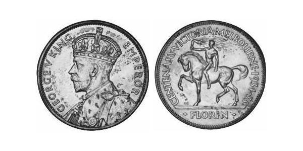 1 Florin 澳大利亚 銀 乔治五世  (1865-1936)