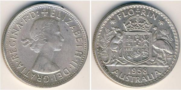 1 Florin 澳大利亚 銀 伊丽莎白二世 (1926-2022)