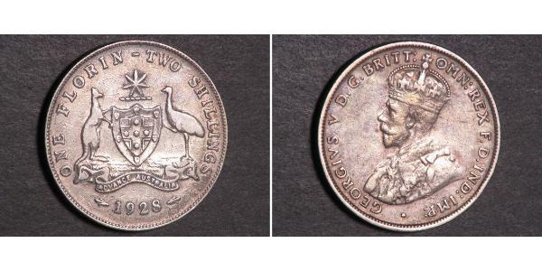 1 Florin 澳大利亚 銀 乔治五世  (1865-1936)