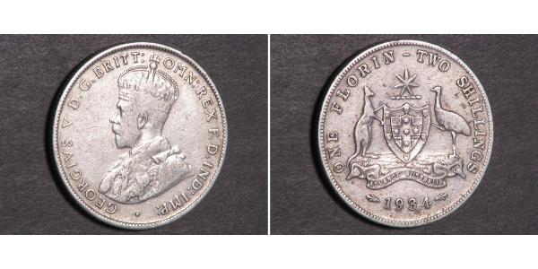 1 Florin 澳大利亚 銀 乔治五世  (1865-1936)