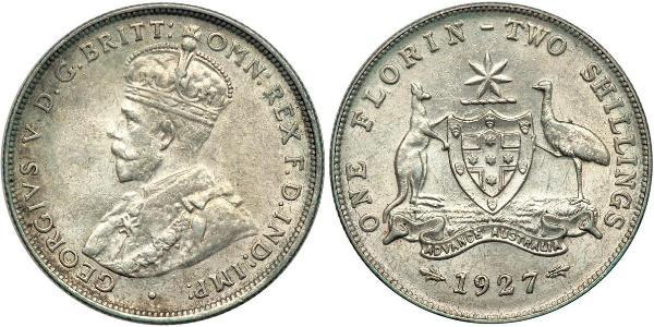 1 Florin 澳大利亚 銀 乔治五世  (1865-1936)