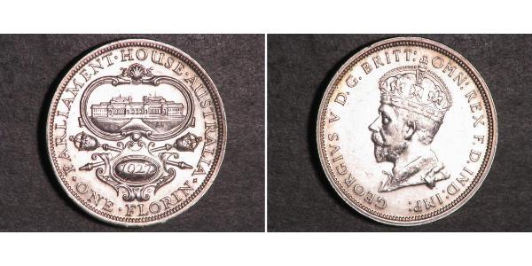 1 Florin 澳大利亚 銀 乔治五世  (1865-1936)