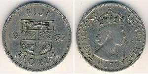1 Florin Fiji 銅/镍 伊丽莎白二世 (1926-2022)