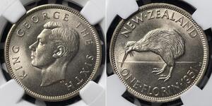 1 Florin 新西兰 銅/镍 乔治六世 (1895-1952)