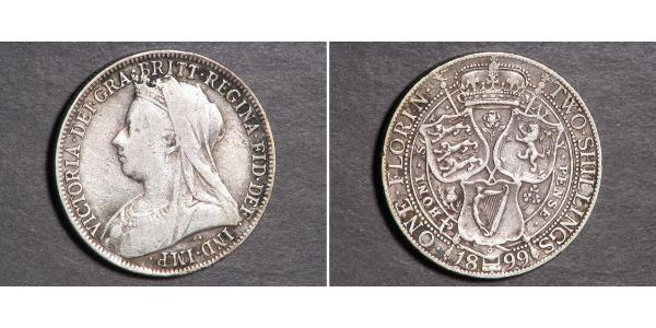 1 Florin / 2 Shilling Royaume-Uni de Grande-Bretagne et d