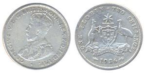 1 Florin / 2 Shilling Ôstralie (1788 - 1939) Argent George V (1865-1936)