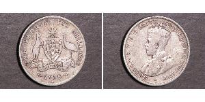 1 Florin / 2 Shilling Ôstralie (1788 - 1939) Argent George V (1865-1936)