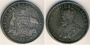 1 Florin / 2 Shilling Ôstralie (1788 - 1939) Argent George V (1865-1936)