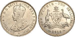 1 Florin / 2 Shilling Australia (1788 - 1939) Argento Giorgio V (1865-1936)