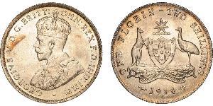 1 Florin / 2 Shilling Australia (1788 - 1939) Argento Giorgio V (1865-1936)