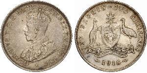 1 Florin / 2 Shilling Australia (1788 - 1939) Argento Giorgio V (1865-1936)