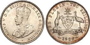 1 Florin / 2 Shilling Australia (1788 - 1939) Argento Giorgio V (1865-1936)