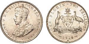 1 Florin / 2 Shilling Australia (1788 - 1939) Argento Giorgio V (1865-1936)