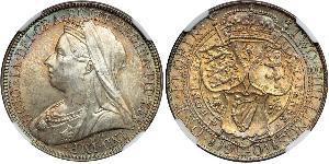 1 Florin / 2 Shilling Regno Unito di Gran Bretagna e Irlanda (1801-1922) Argento Vittoria (1819 - 1901)