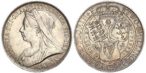 1 Florin / 2 Shilling Regno Unito di Gran Bretagna e Irlanda (1801-1922) Argento Vittoria (1819 - 1901)
