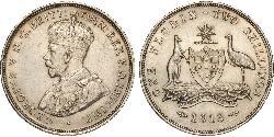 1 Florin / 2 Shilling Australia (1788 - 1939) Argento Giorgio V (1865-1936)