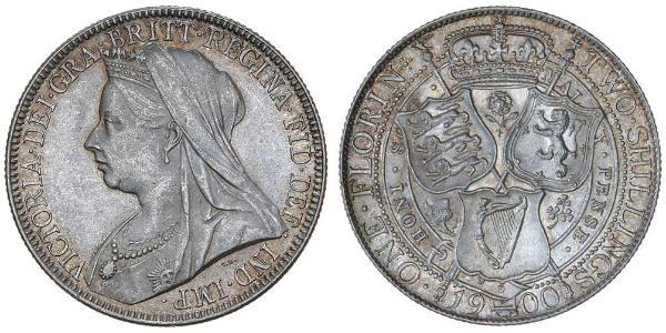 1 Florin / 2 Shilling Reino Unido de Gran Bretaña e Irlanda (1801-1922) Plata Victoria (1819 - 1901)