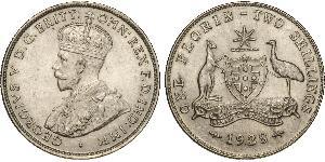 1 Florin / 2 Shilling Australien (1788 - 1939) Silber George V (1865-1936)