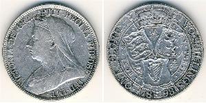 1 Florin / 2 Shilling 大不列颠及爱尔兰联合王国 (1801 - 1922) 銀 维多利亚 (英国君主)