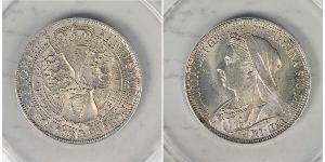 1 Florin / 2 Shilling 大不列颠及爱尔兰联合王国 (1801 - 1922) 銀 维多利亚 (英国君主)