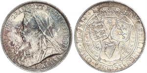 1 Florin / 2 Shilling 大不列颠及爱尔兰联合王国 (1801 - 1922) 銀 维多利亚 (英国君主)