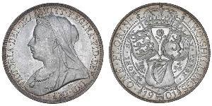1 Florin / 2 Shilling 大不列颠及爱尔兰联合王国 (1801 - 1922) 銀 维多利亚 (英国君主)