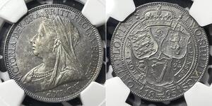1 Florin / 2 Shilling 大不列颠及爱尔兰联合王国 (1801 - 1922) 銀 维多利亚 (英国君主)