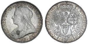 1 Florin / 2 Shilling 大不列颠及爱尔兰联合王国 (1801 - 1922) 銀 维多利亚 (英国君主)