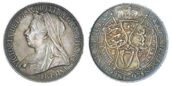 1 Florin / 2 Shilling 大不列颠及爱尔兰联合王国 (1801 - 1922) 銀 维多利亚 (英国君主)
