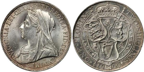 1 Florin / 2 Shilling 大不列颠及爱尔兰联合王国 (1801 - 1922) 銀 维多利亚 (英国君主)