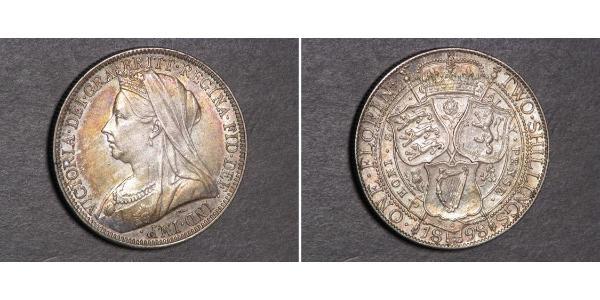 1 Florin / 2 Shilling 大不列颠及爱尔兰联合王国 (1801 - 1922) 銀 维多利亚 (英国君主)