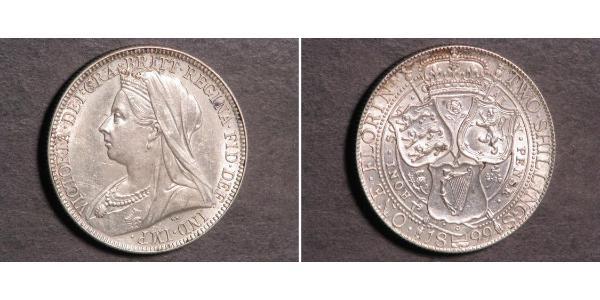 1 Florin / 2 Shilling 大不列颠及爱尔兰联合王国 (1801 - 1922) 銀 维多利亚 (英国君主)