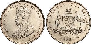 1 Florin / 2 Shilling 澳大利亚 銀 乔治五世  (1865-1936)