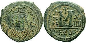 1 Follis Imperio bizantino (330-1453) Bronce Mauricio Tiberio (539-602)