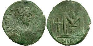 1 Follis Imperio bizantino (330-1453) Bronce Justino I (450-527)