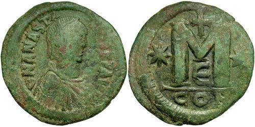 1 Follis Imperio bizantino (330-1453) Bronce Anastasio I (430-518)