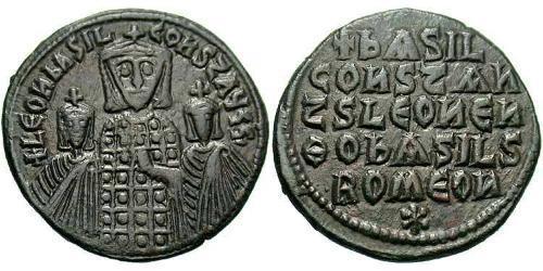 1 Follis Imperio bizantino (330-1453) Bronce León VI el Sabio (866-912)