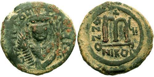 1 Follis Imperio bizantino (330-1453) Bronce Tiberio II (535-582)