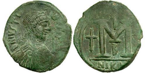 1 Follis Imperio bizantino (330-1453) Bronce Justino I (450-527)