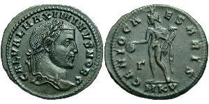 1 Follis Imperio romano (27BC-395) Bronce Maximino II (270 - 313)