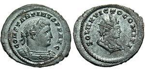 1 Follis Imperio romano (27BC-395) Bronce Constantino I (272 - 337)