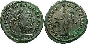 1 Follis Imperio romano (27BC-395) Bronce Maximiano (250-310)