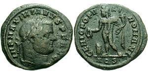 1 Follis Imperio romano (27BC-395) Bronce Maximiano (250-310)
