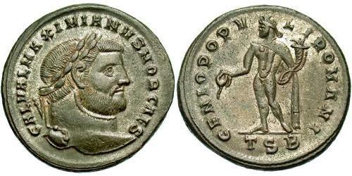 1 Follis Imperio romano (27BC-395) Bronce Galerio Maximiano (260-311)