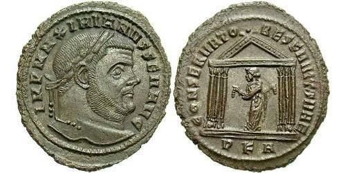 1 Follis Imperio romano (27BC-395) Bronce Maximiano (250-310)