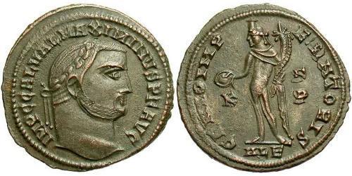 1 Follis Imperio romano (27BC-395) Bronce Maximino II (270 - 313)