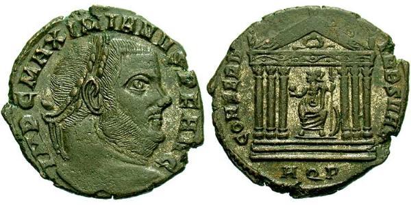 1 Follis Imperio romano (27BC-395) Bronce Maximiano (250-310)