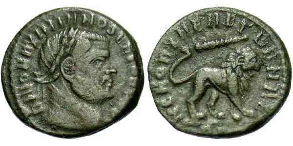 1 Follis Imperio romano (27BC-395) Bronce Maximiano (250-310)